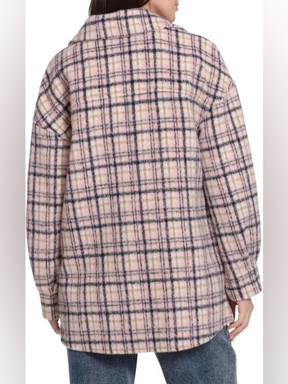 Avec Les Filles Plaid Boyfriend Oversized Shacket - Picture 5 of 7